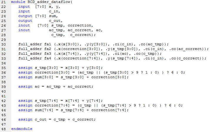 verilog code for full adder
